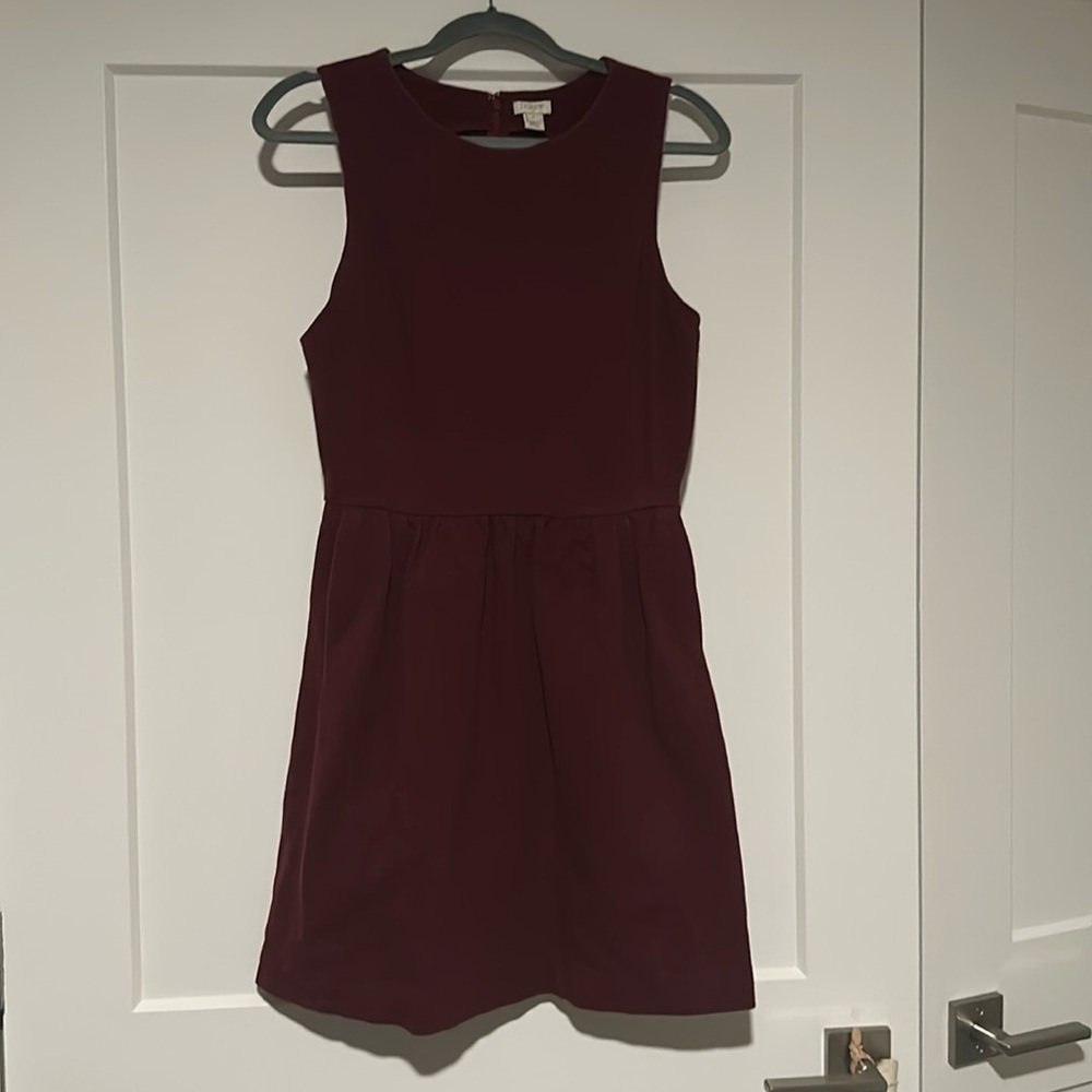 Maroon J. Crew dress with pockets!